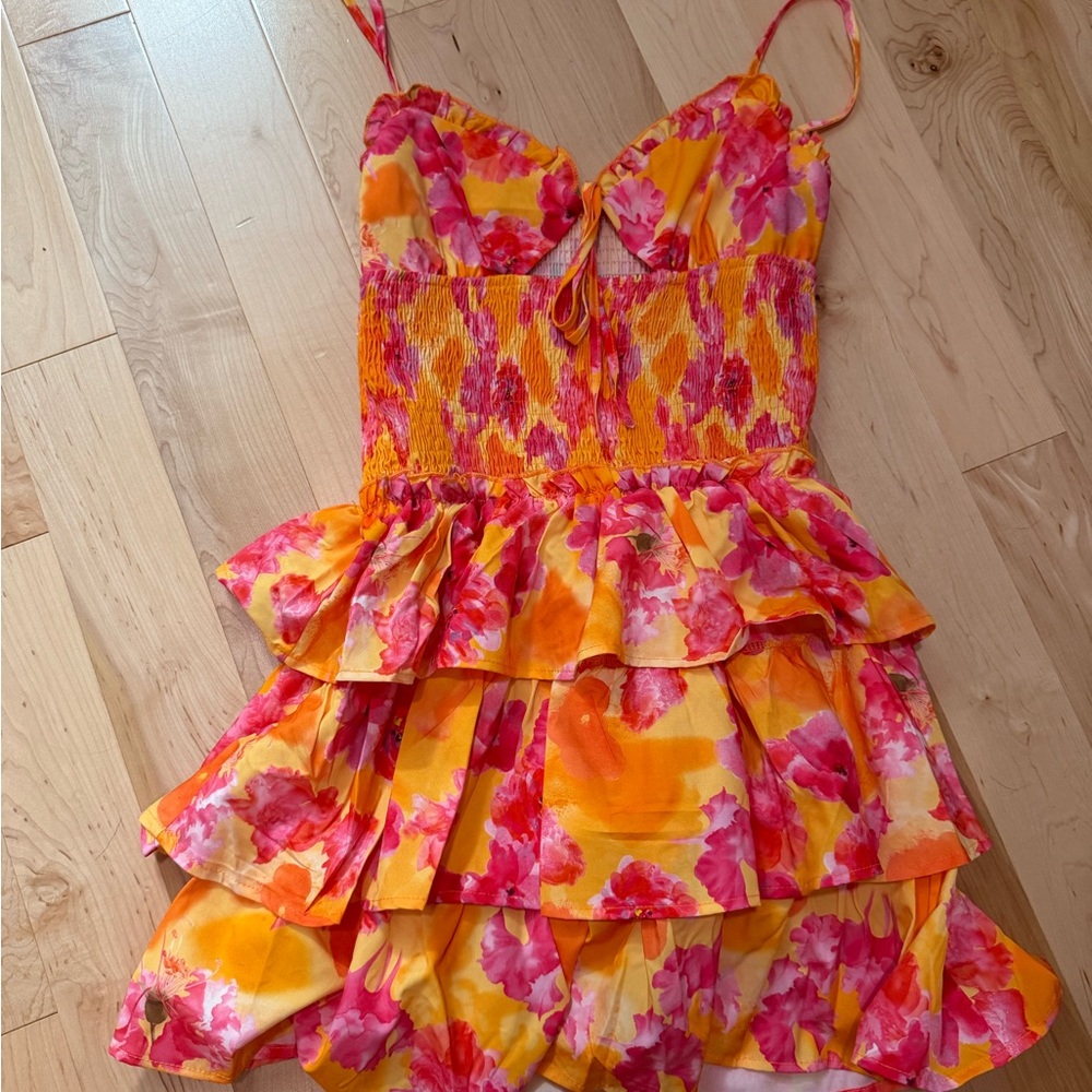 Shein Floral Tiered Dress with Spaghetti Straps